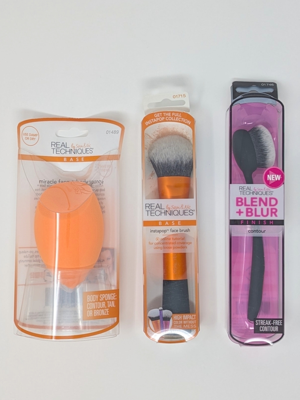 Pack Real Techniques Blend-Blush + Base Blush + Face & Body Sponge